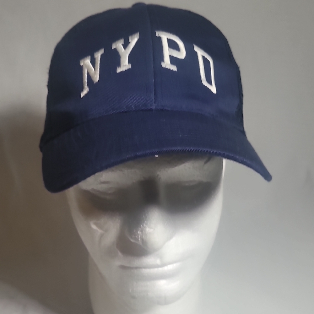 NYPD Navy Blue Nissun Cap Hat 6 Panel With Mesh And An Adjustable Fitting